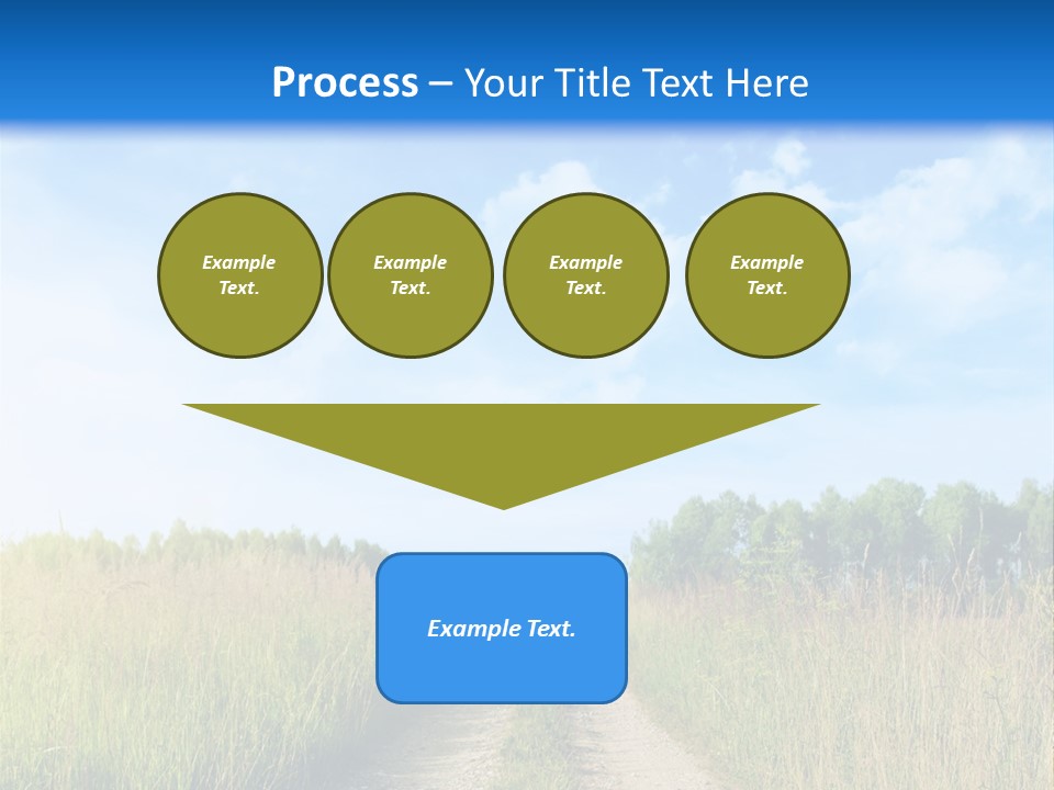 Rural Row Sunrise PowerPoint Template