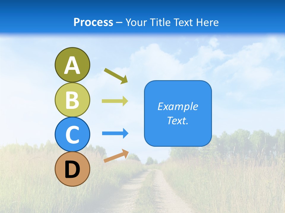 Rural Row Sunrise PowerPoint Template