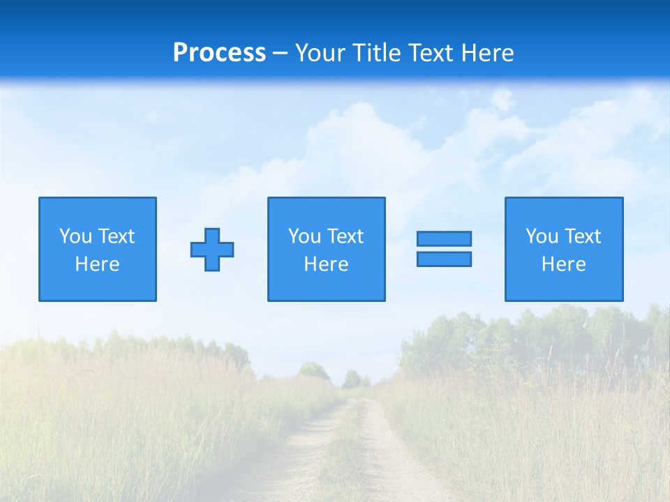 Rural Row Sunrise PowerPoint Template