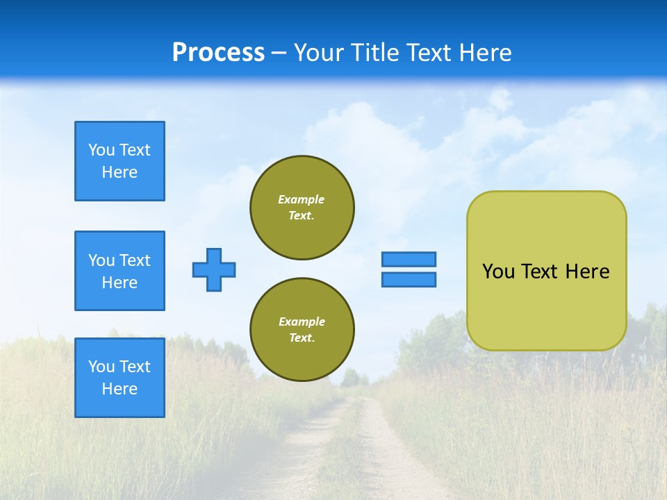 Rural Row Sunrise PowerPoint Template