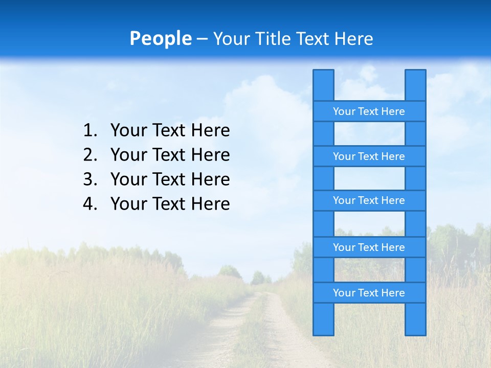 Rural Row Sunrise PowerPoint Template