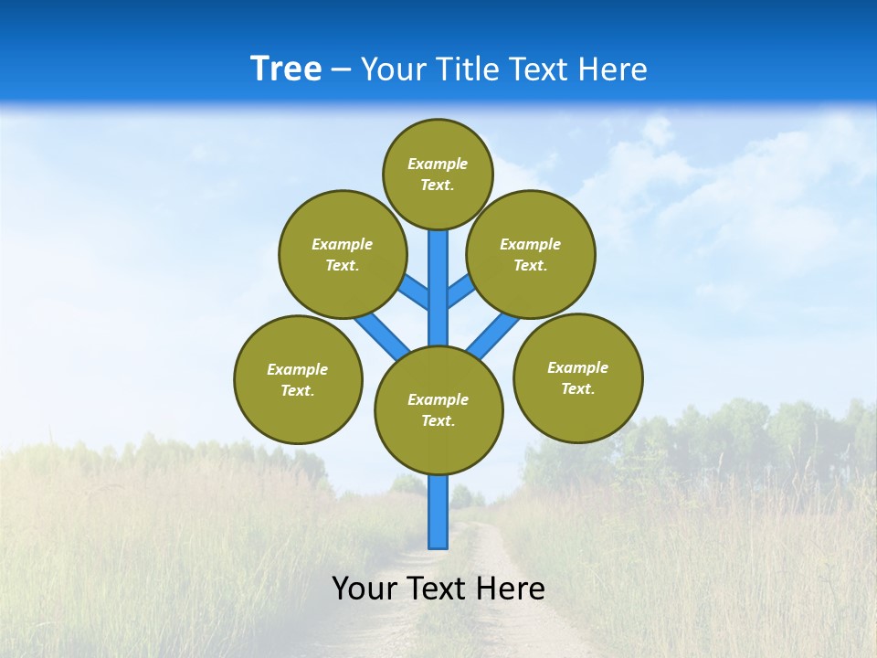 Rural Row Sunrise PowerPoint Template