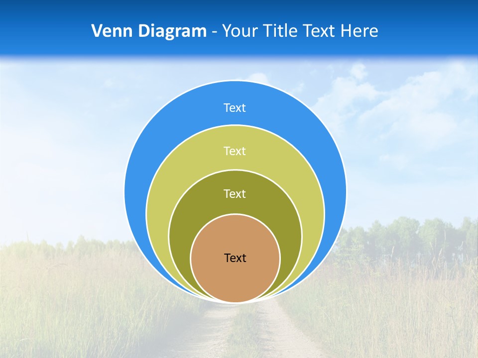 Rural Row Sunrise PowerPoint Template