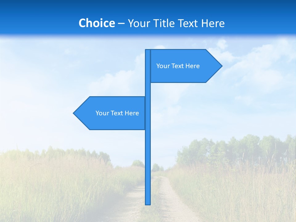 Rural Row Sunrise PowerPoint Template
