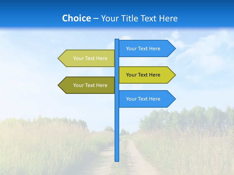 Rural Row Sunrise PowerPoint Template