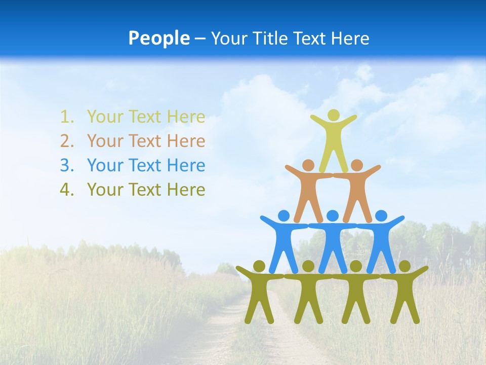 Rural Row Sunrise PowerPoint Template