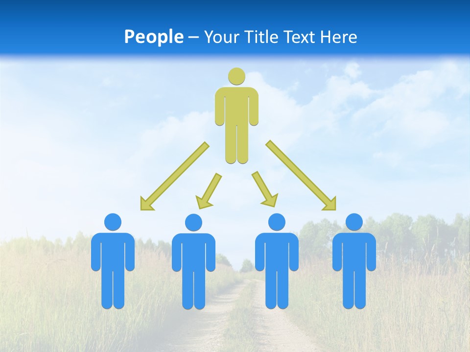 Rural Row Sunrise PowerPoint Template