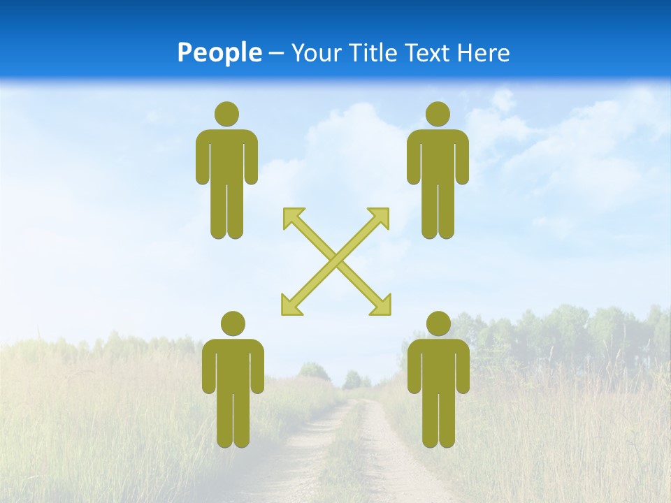 Rural Row Sunrise PowerPoint Template