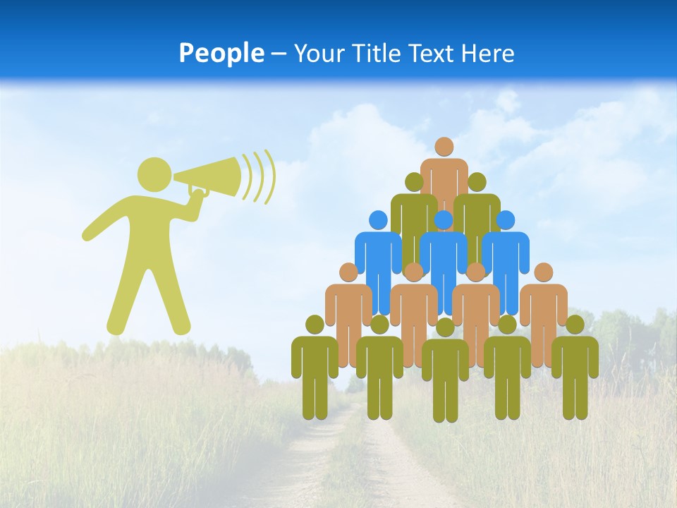 Rural Row Sunrise PowerPoint Template