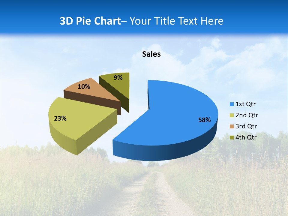 Rural Row Sunrise PowerPoint Template