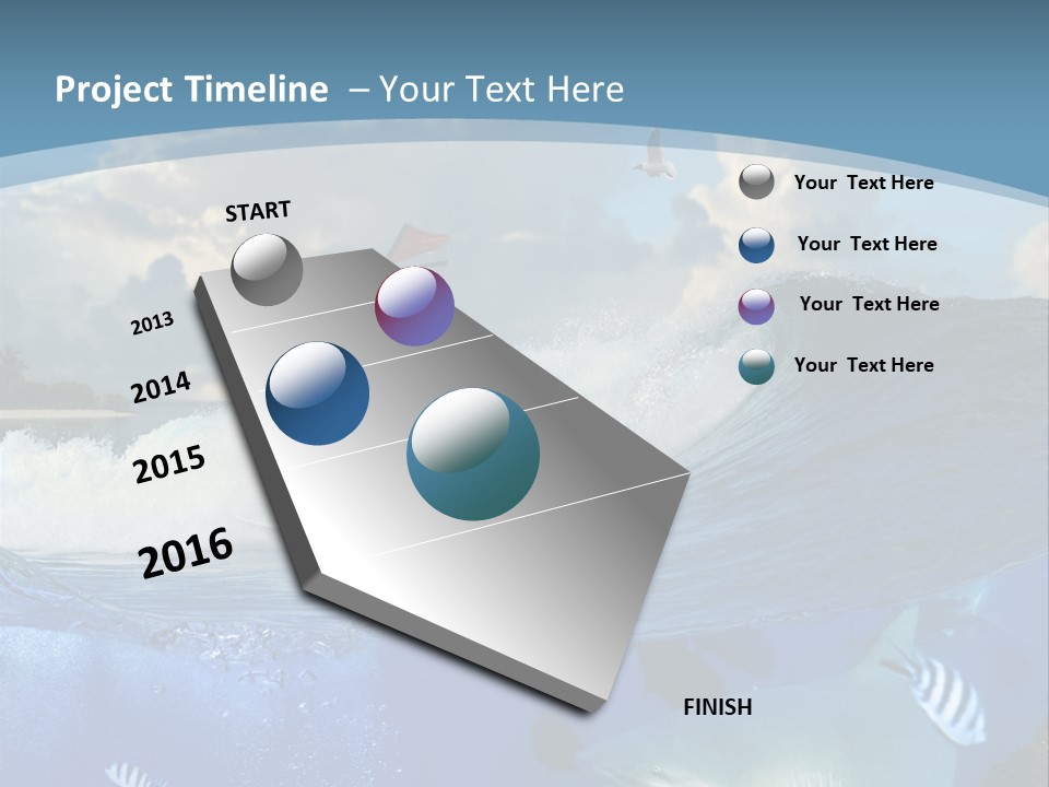 Urfing Urface Action PowerPoint Template