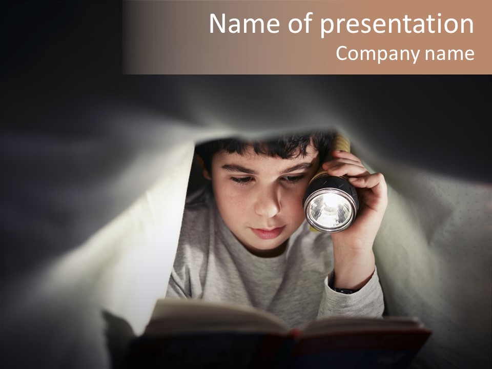 Person Covers Tale PowerPoint Template