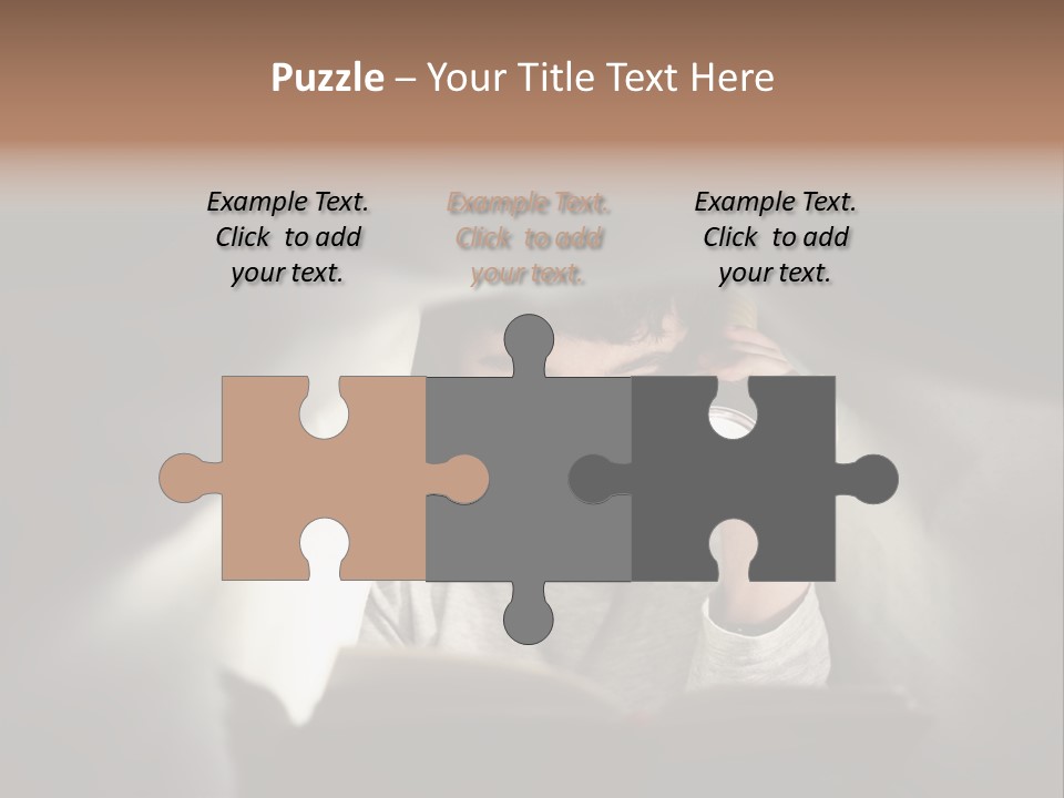 Person Covers Tale PowerPoint Template