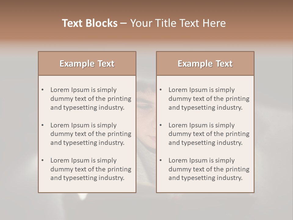 Person Covers Tale PowerPoint Template