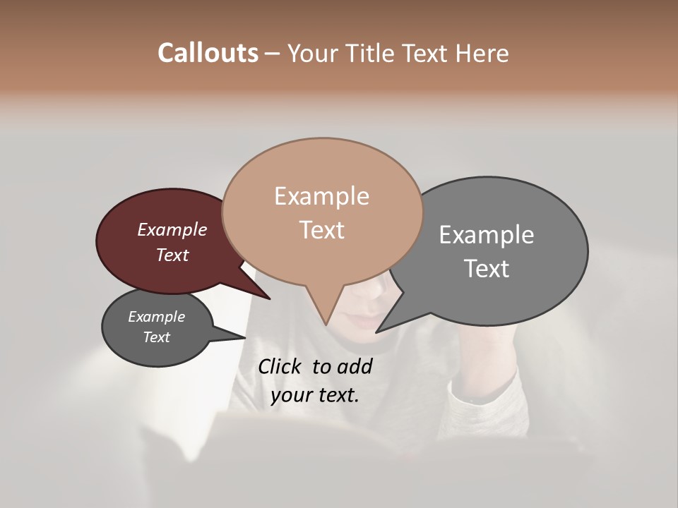 Person Covers Tale PowerPoint Template