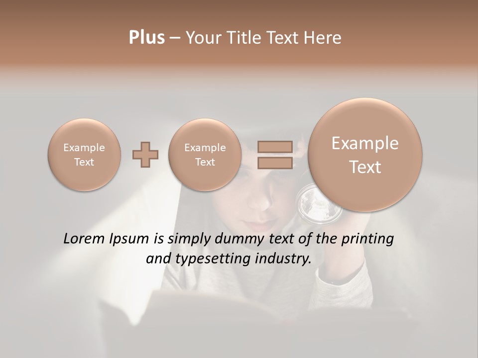 Person Covers Tale PowerPoint Template