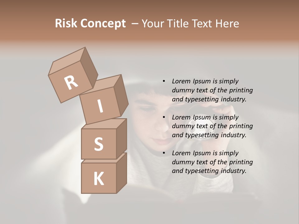 Person Covers Tale PowerPoint Template