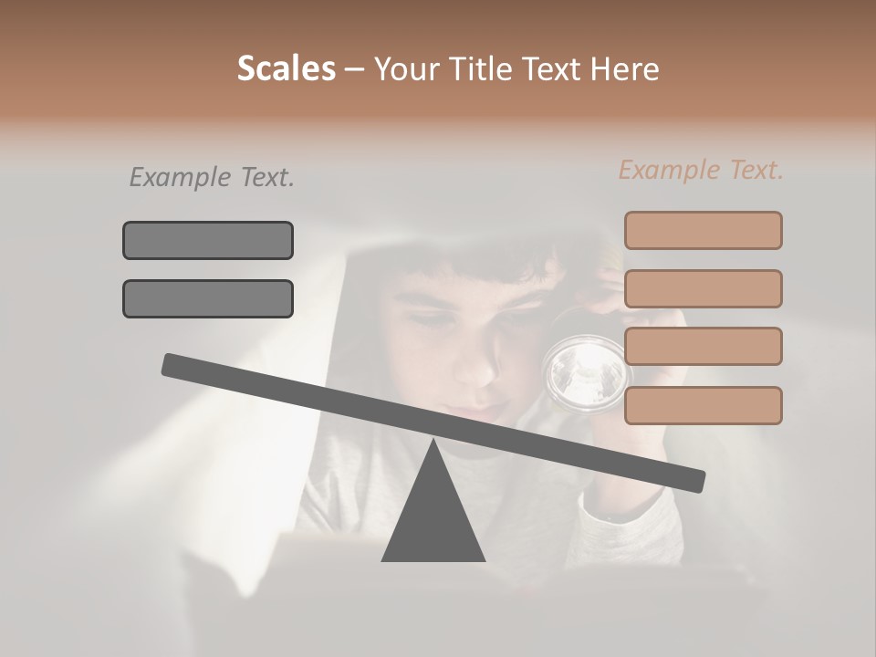 Person Covers Tale PowerPoint Template