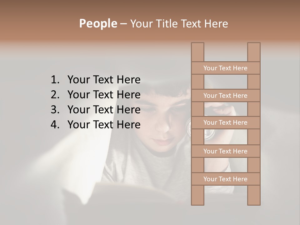 Person Covers Tale PowerPoint Template