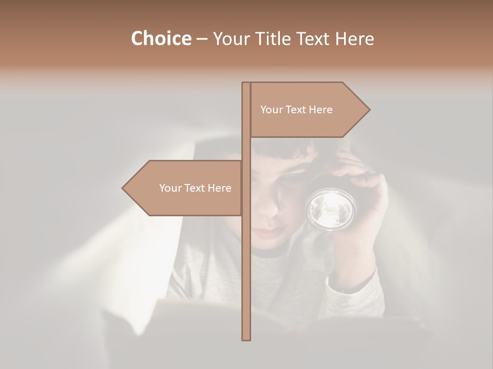 Person Covers Tale PowerPoint Template