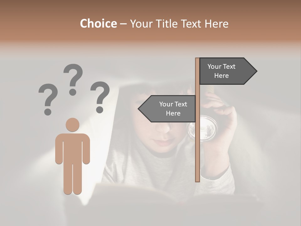 Person Covers Tale PowerPoint Template