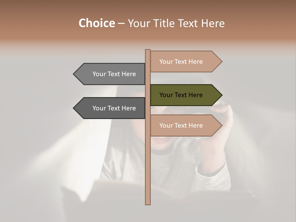 Person Covers Tale PowerPoint Template
