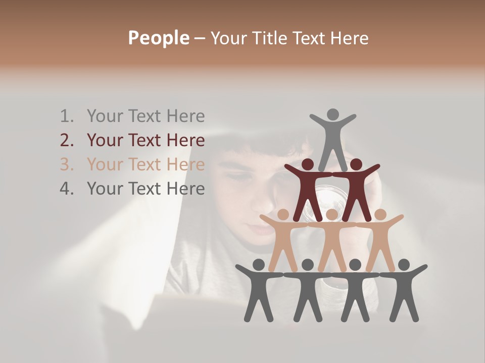 Person Covers Tale PowerPoint Template