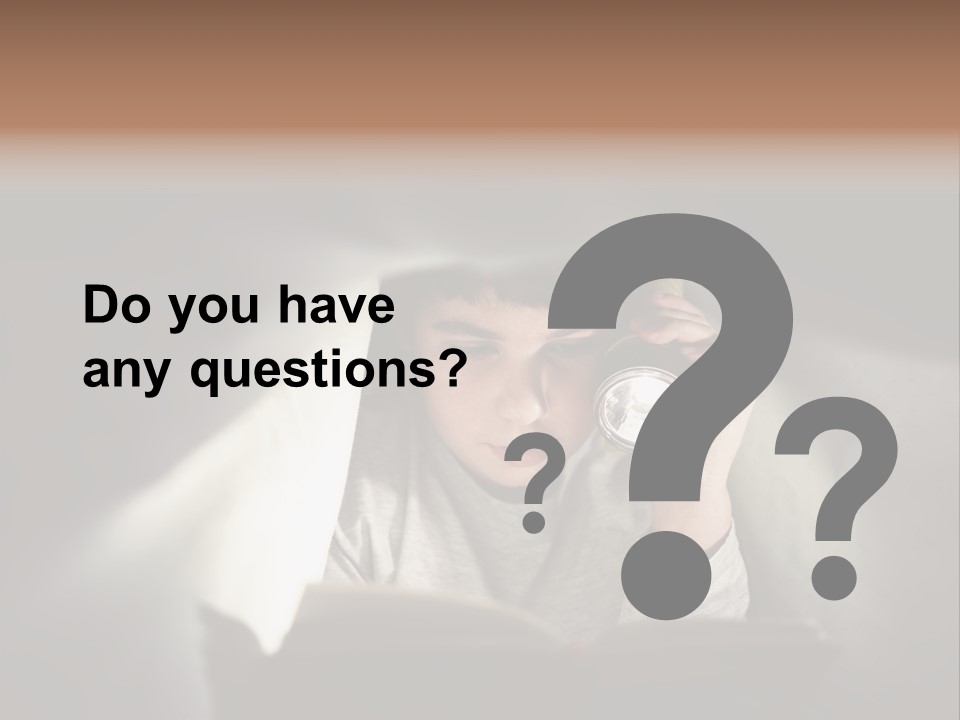 Person Covers Tale PowerPoint Template