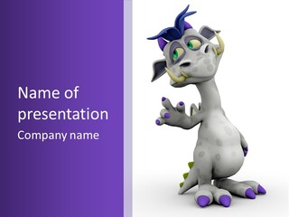 Head Animal Fire PowerPoint Template