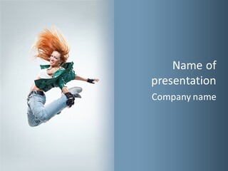 Pose Fitness Woman PowerPoint Template