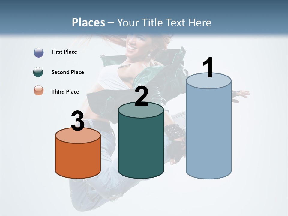 Pose Fitness Woman PowerPoint Template