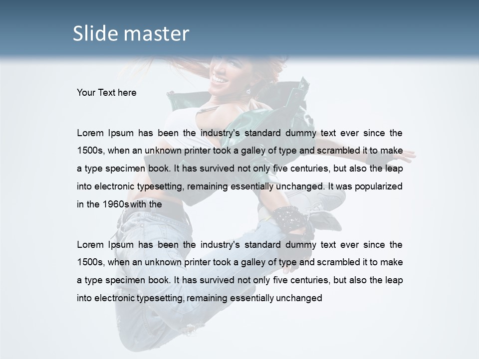 Pose Fitness Woman PowerPoint Template