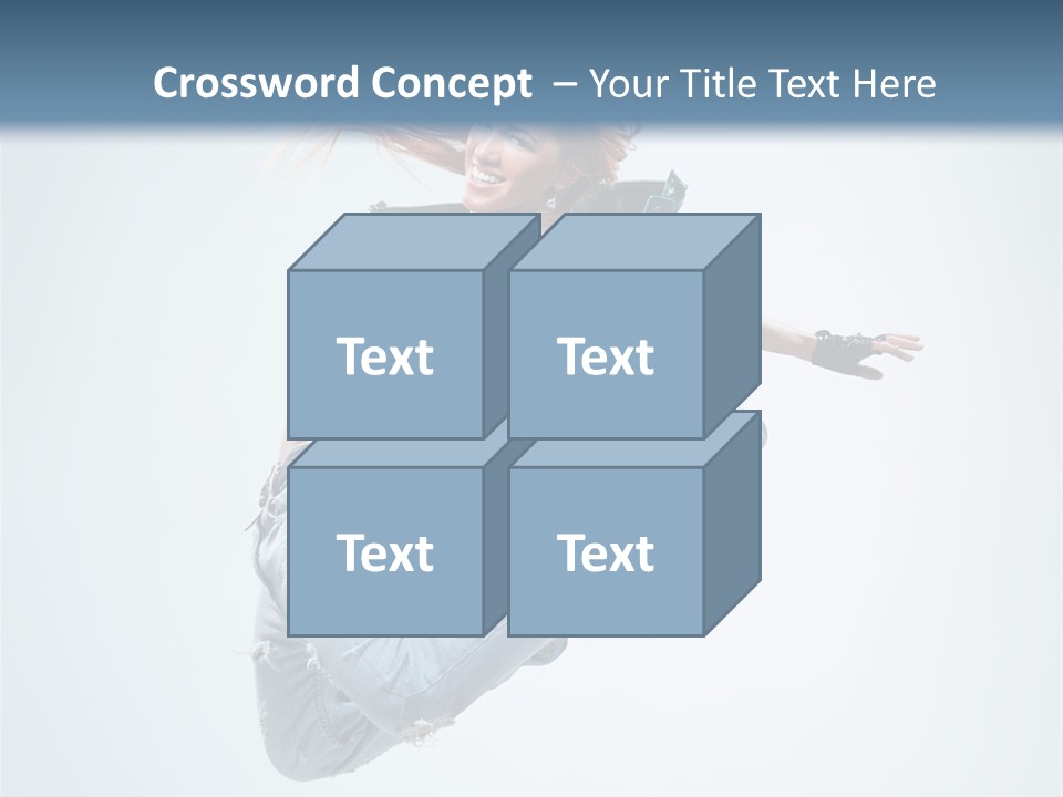 Pose Fitness Woman PowerPoint Template