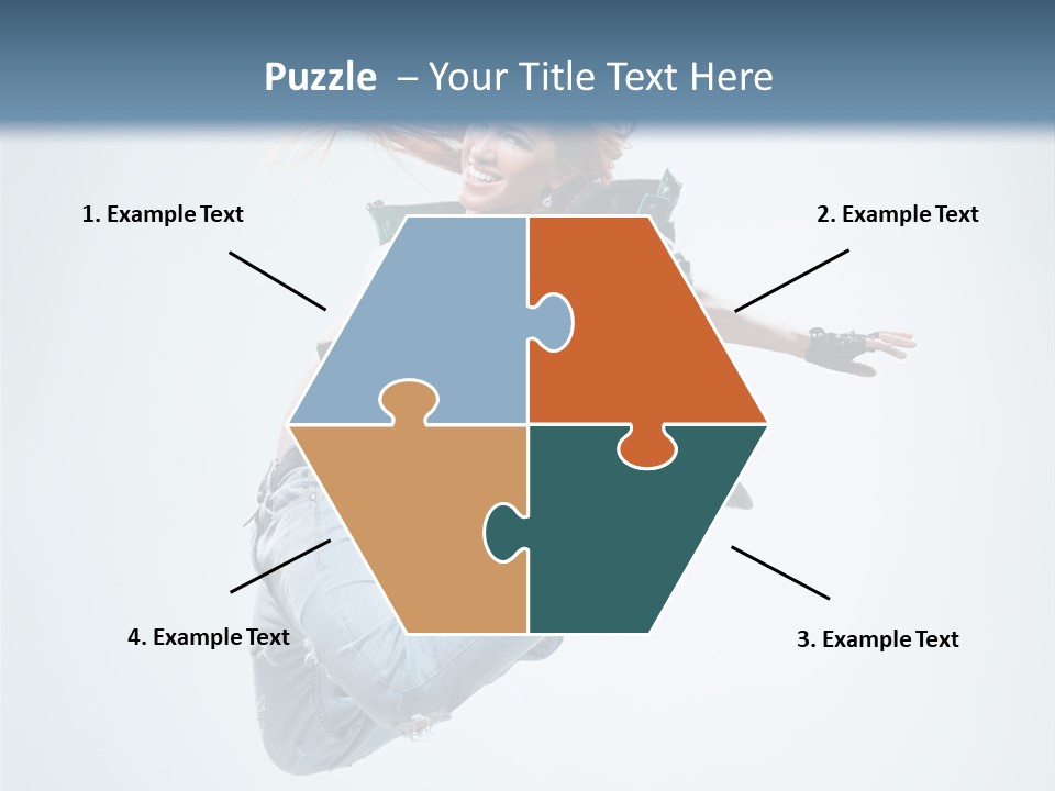 Pose Fitness Woman PowerPoint Template