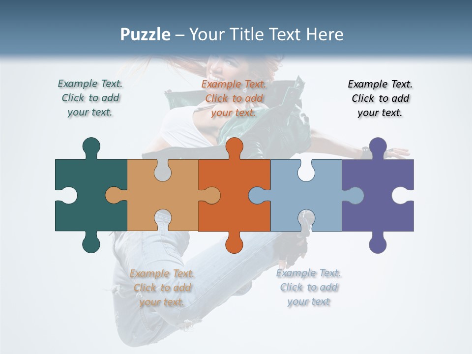 Pose Fitness Woman PowerPoint Template