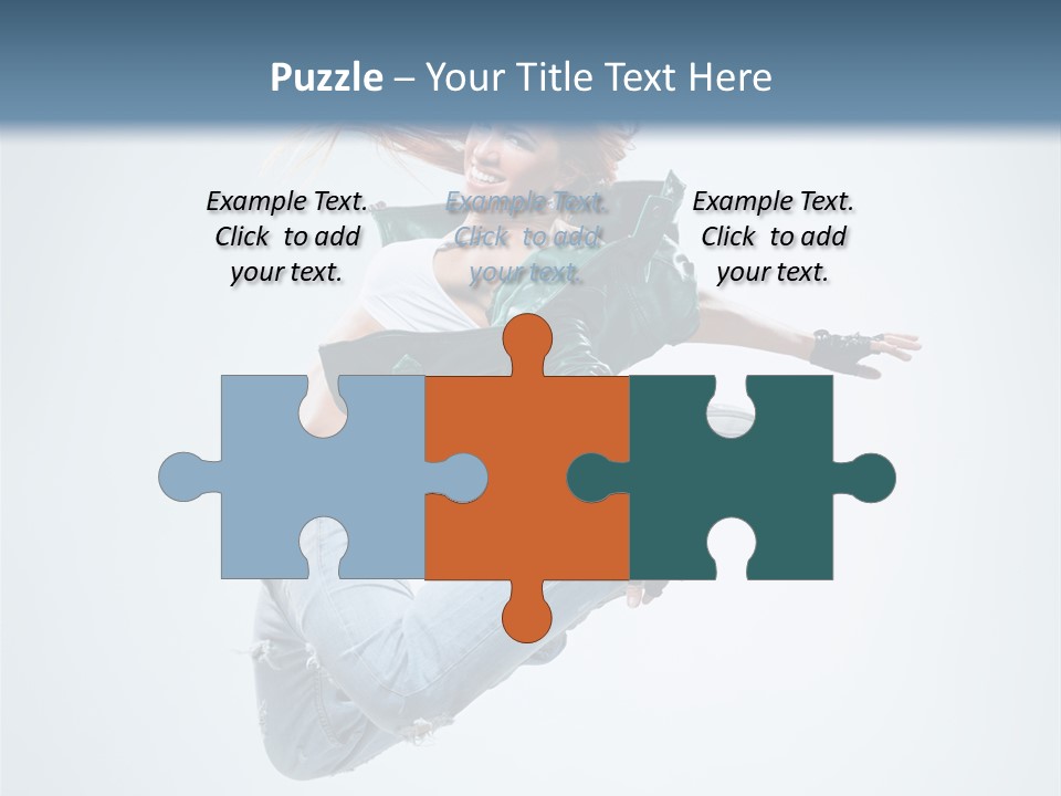 Pose Fitness Woman PowerPoint Template