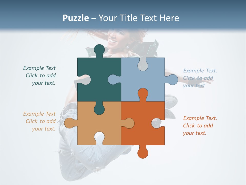 Pose Fitness Woman PowerPoint Template