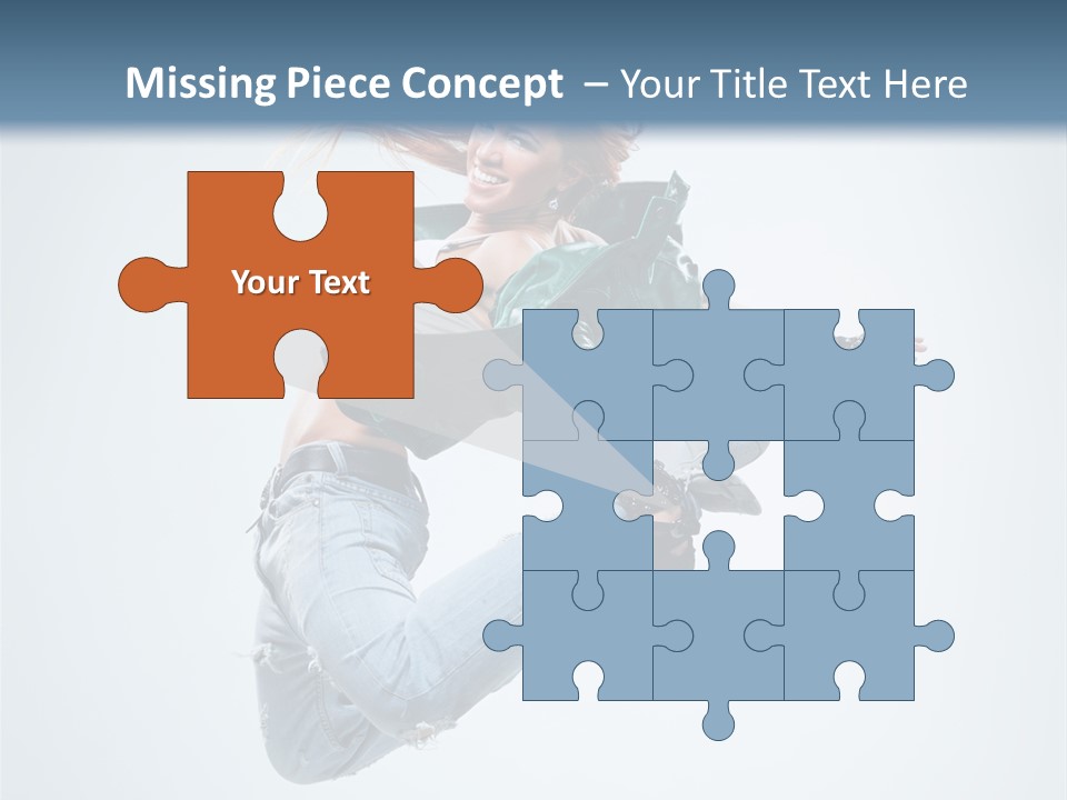 Pose Fitness Woman PowerPoint Template