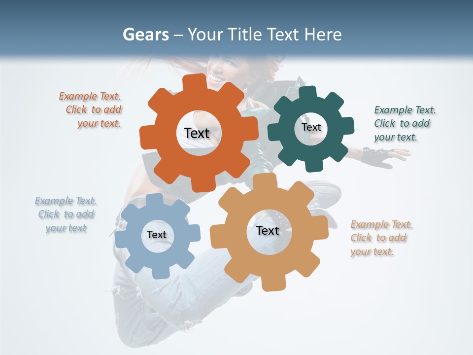 Pose Fitness Woman PowerPoint Template