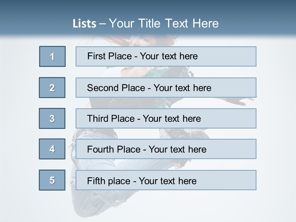 Pose Fitness Woman PowerPoint Template