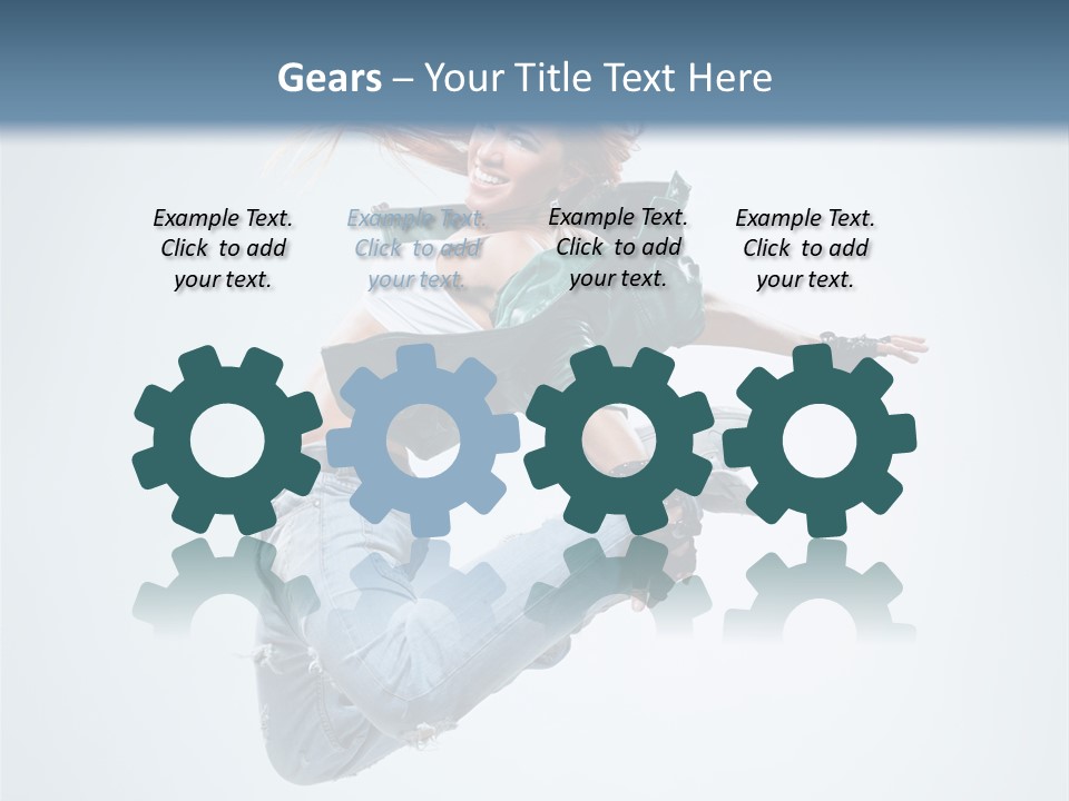 Pose Fitness Woman PowerPoint Template