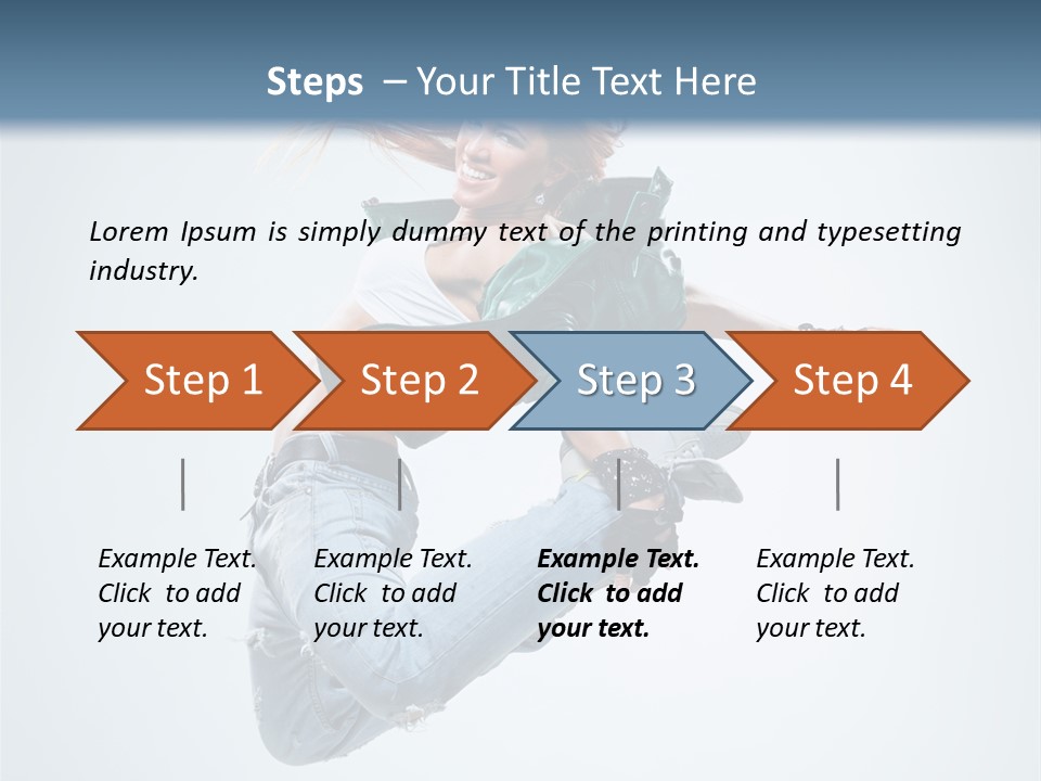 Pose Fitness Woman PowerPoint Template