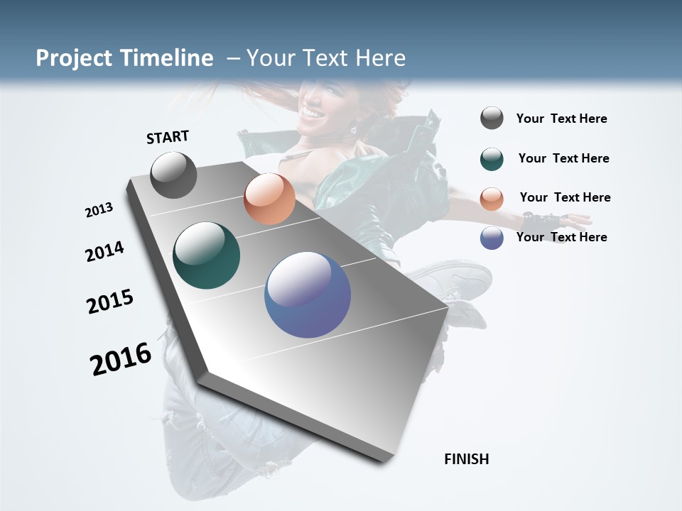 Pose Fitness Woman PowerPoint Template