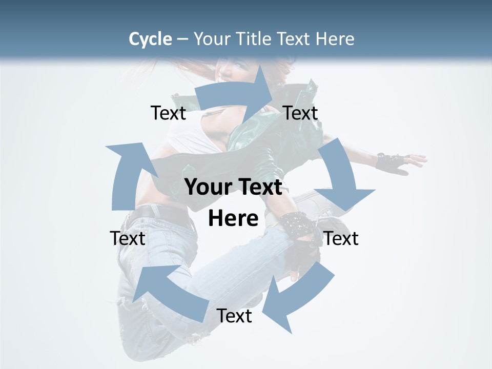 Pose Fitness Woman PowerPoint Template