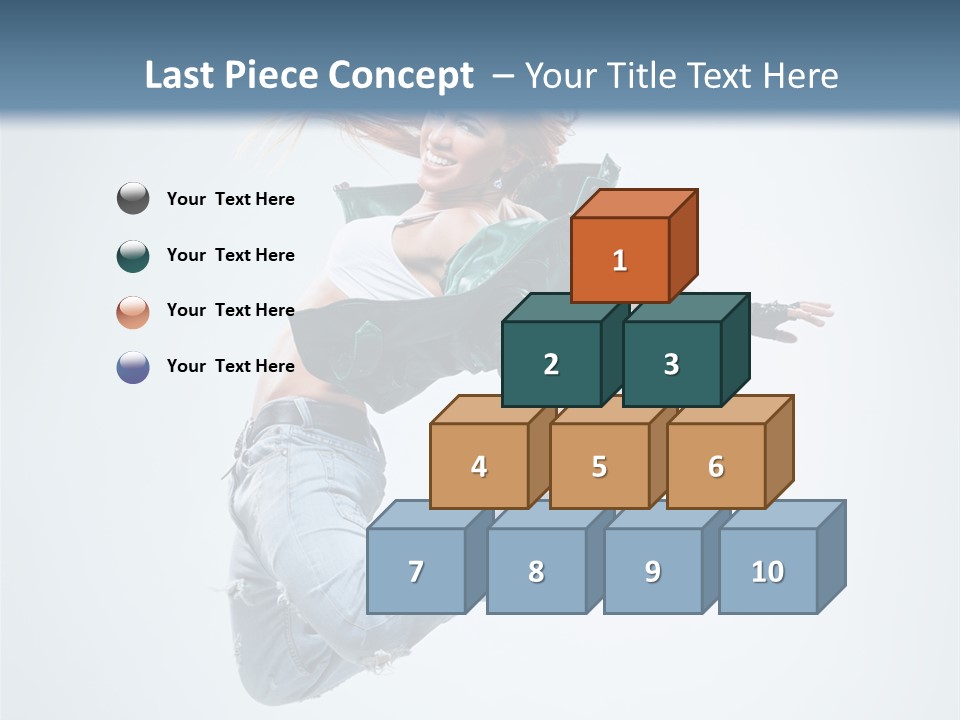 Pose Fitness Woman PowerPoint Template