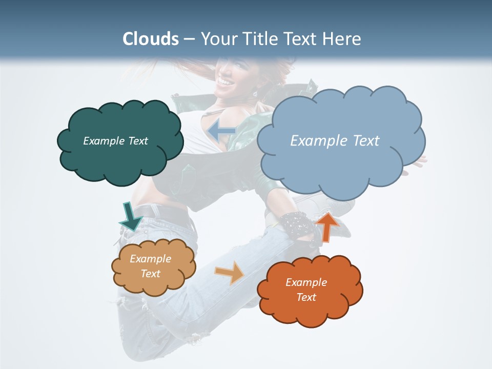 Pose Fitness Woman PowerPoint Template