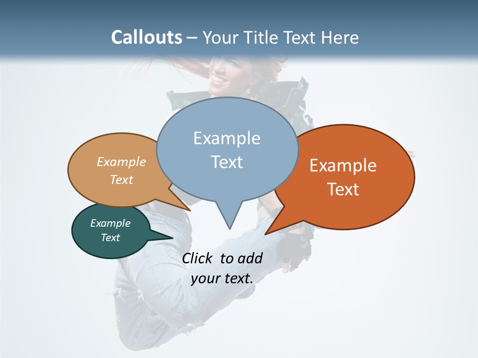 Pose Fitness Woman PowerPoint Template