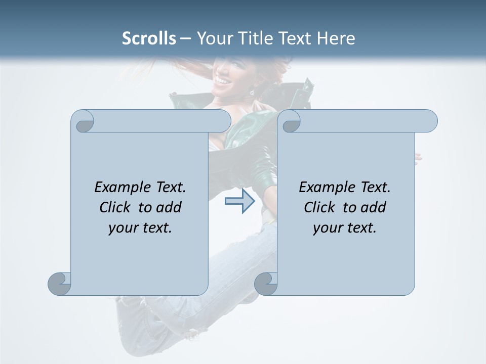 Pose Fitness Woman PowerPoint Template