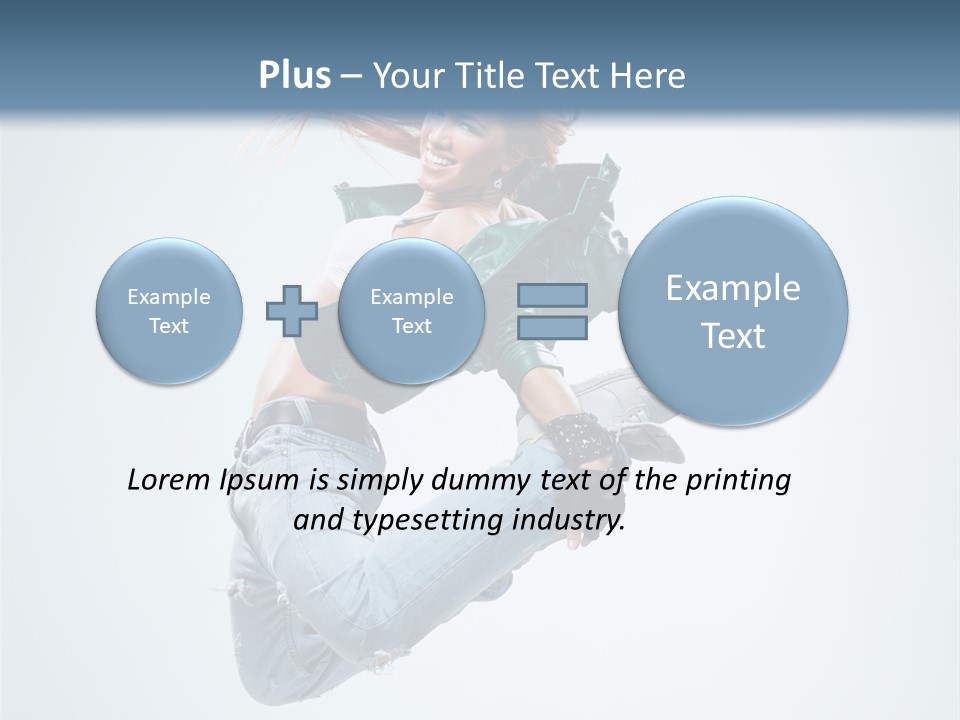 Pose Fitness Woman PowerPoint Template