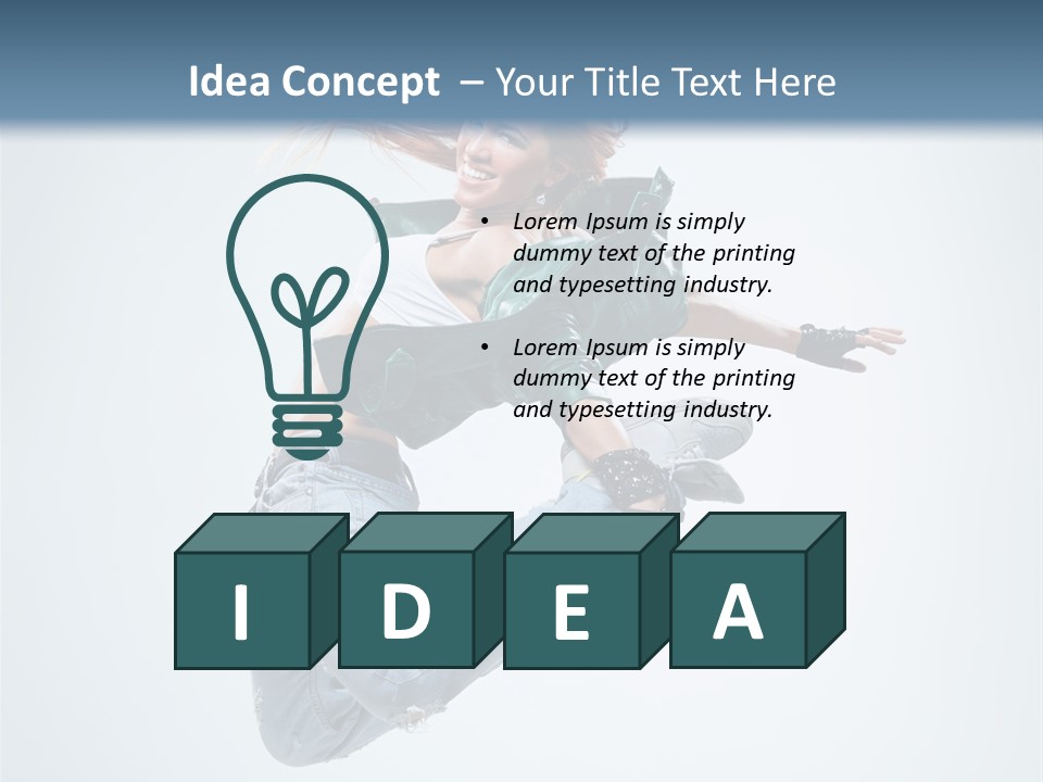 Pose Fitness Woman PowerPoint Template